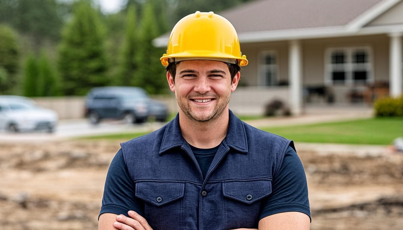BuildLink construction team in yellow hard hats and black uniforms